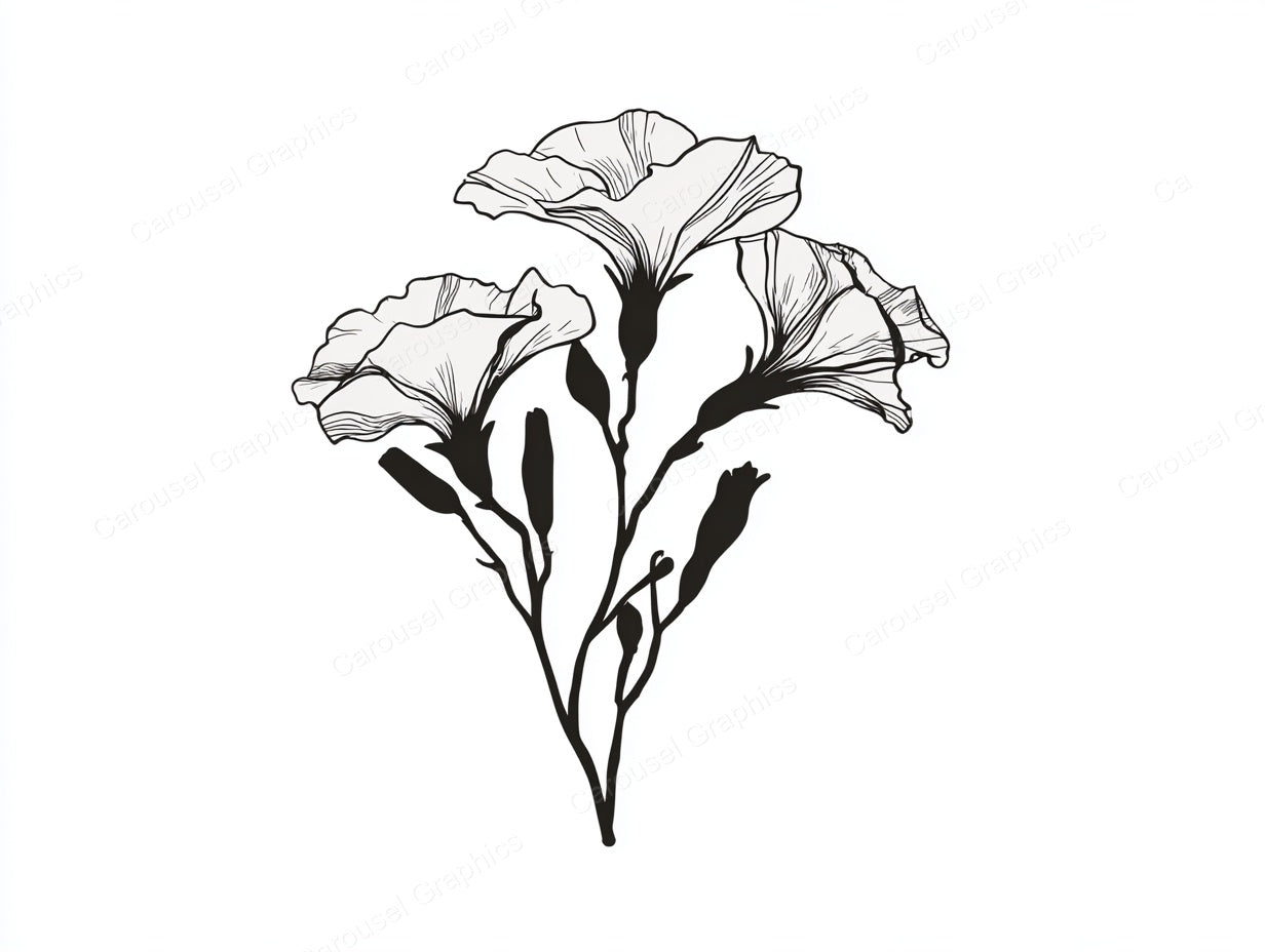 Petunia Vector Graphic preview