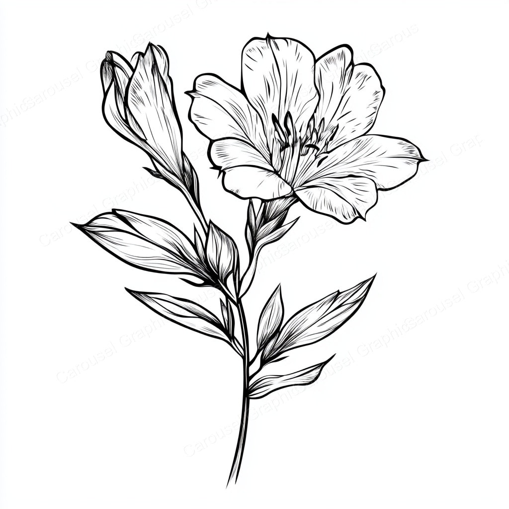 Alstroemeria Vector Graphic preview