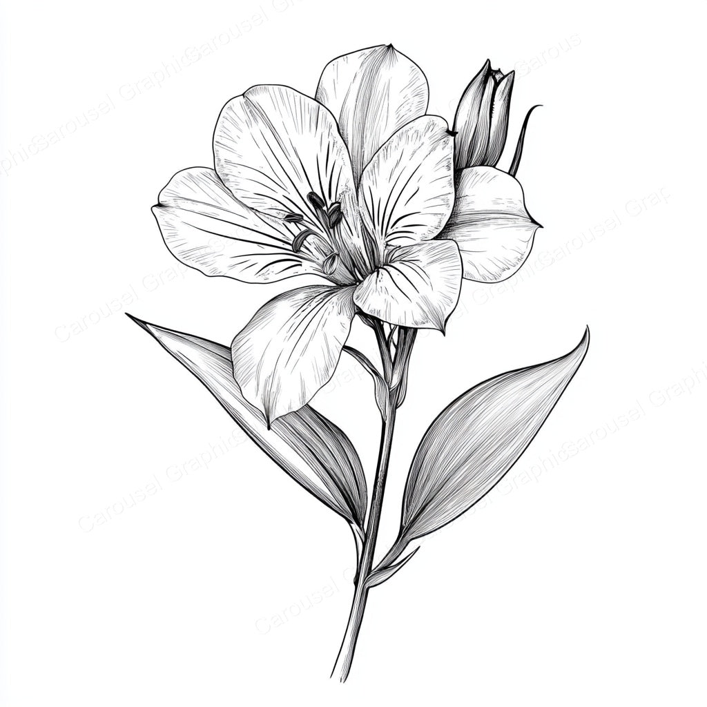 Alstroemeria Vector Graphic preview