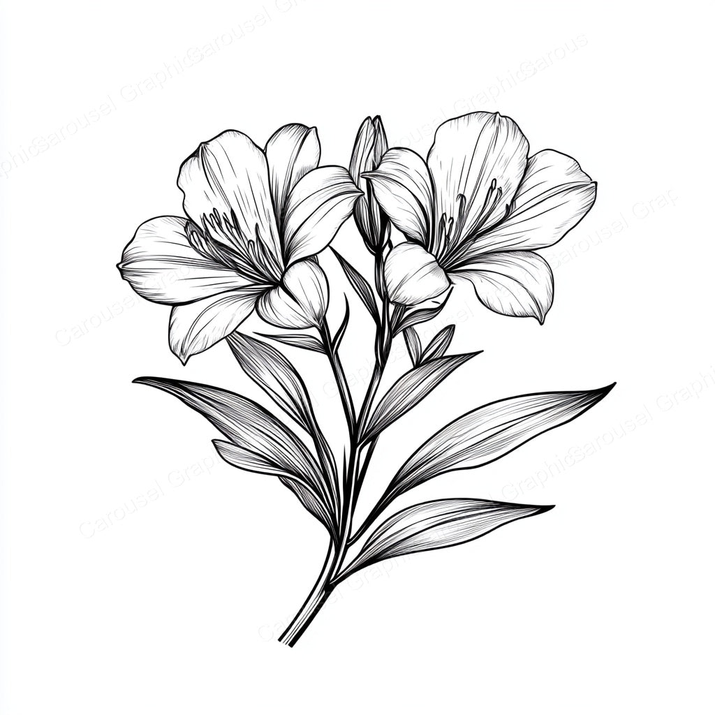 Alstroemeria Vector Graphic preview