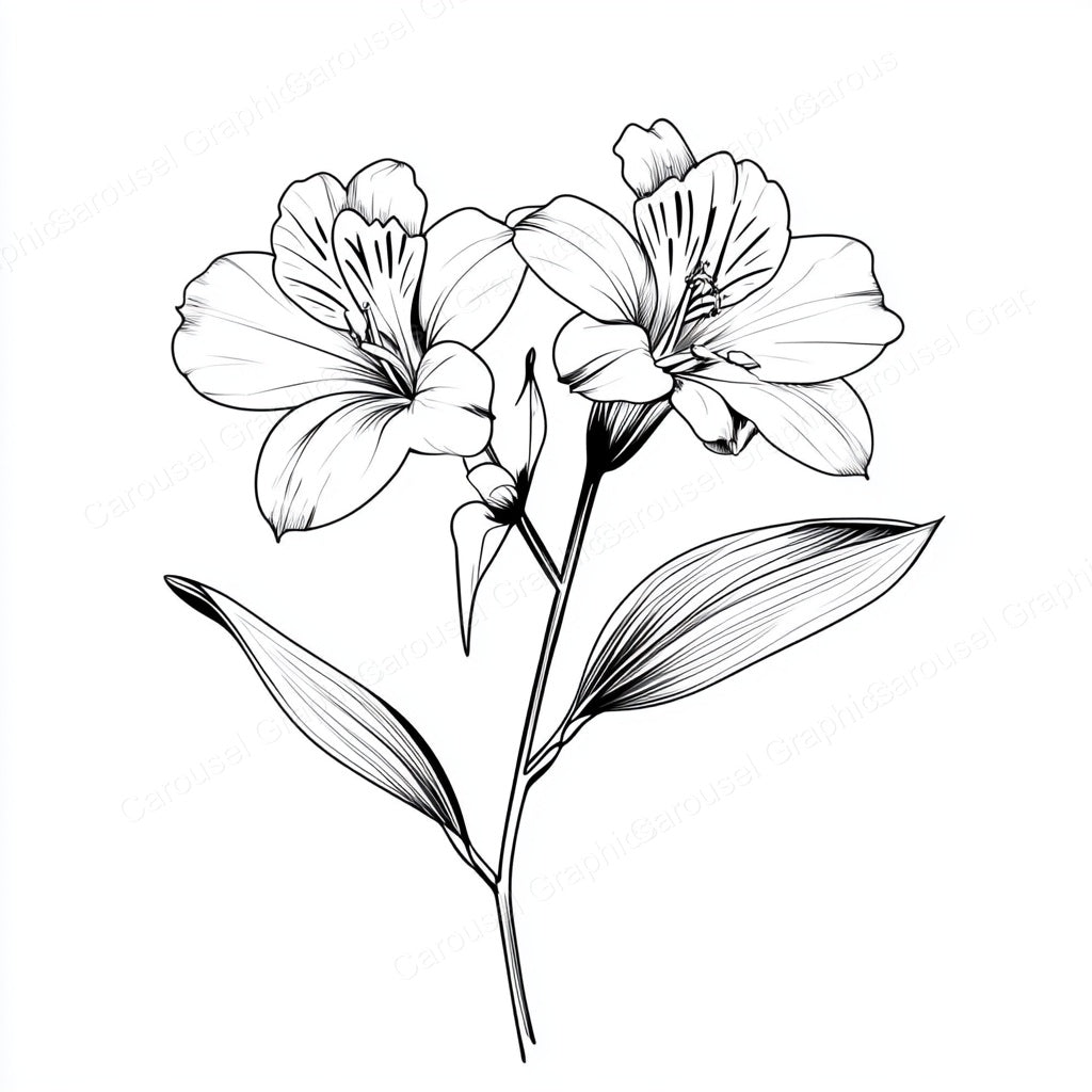 Alstroemeria Vector Graphic preview