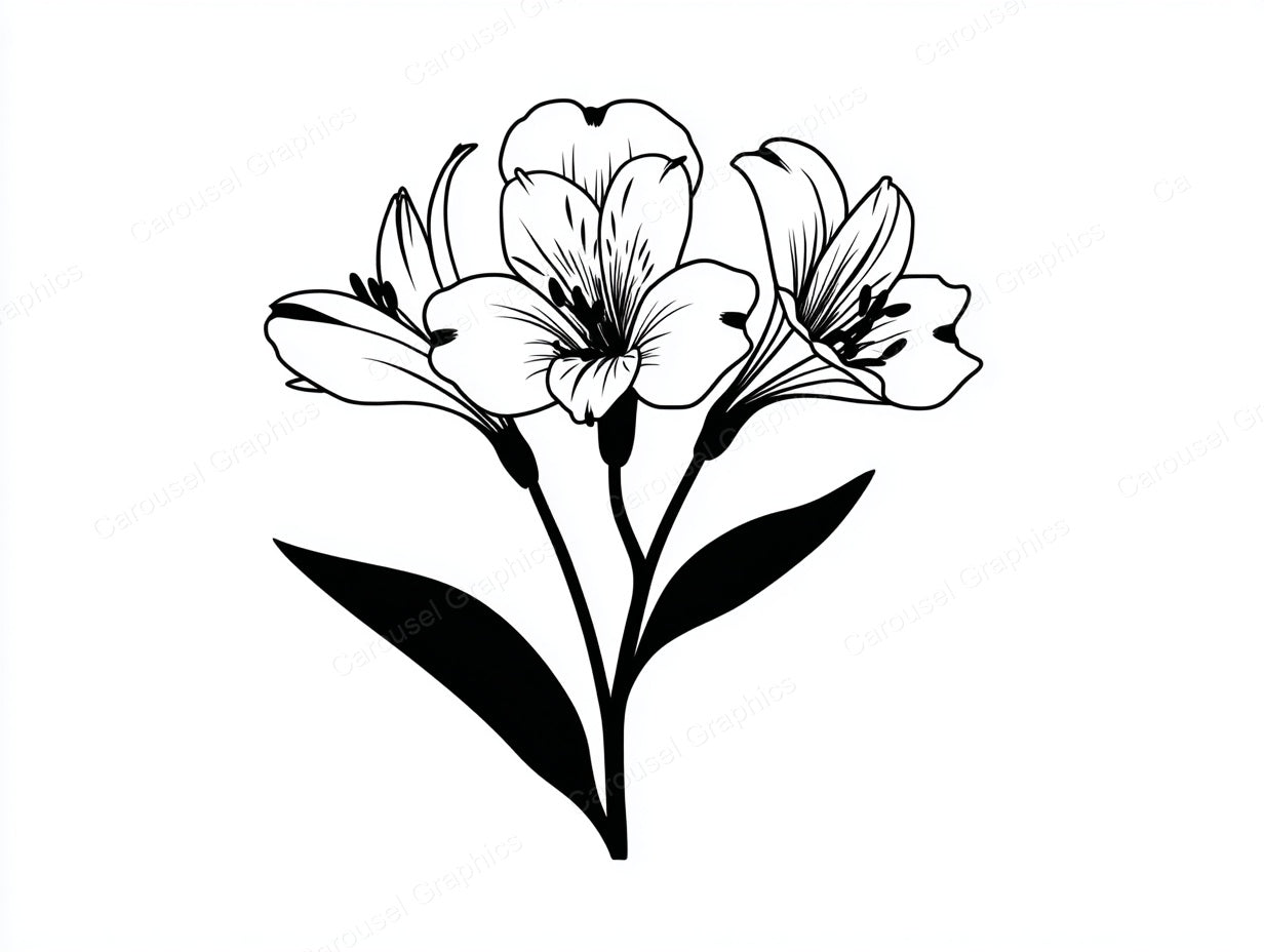 Alstroemeria Vector Graphic preview