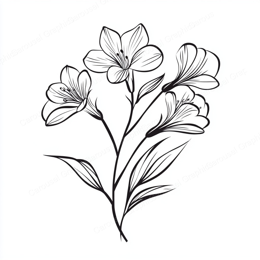 Alstroemeria Vector Graphic preview