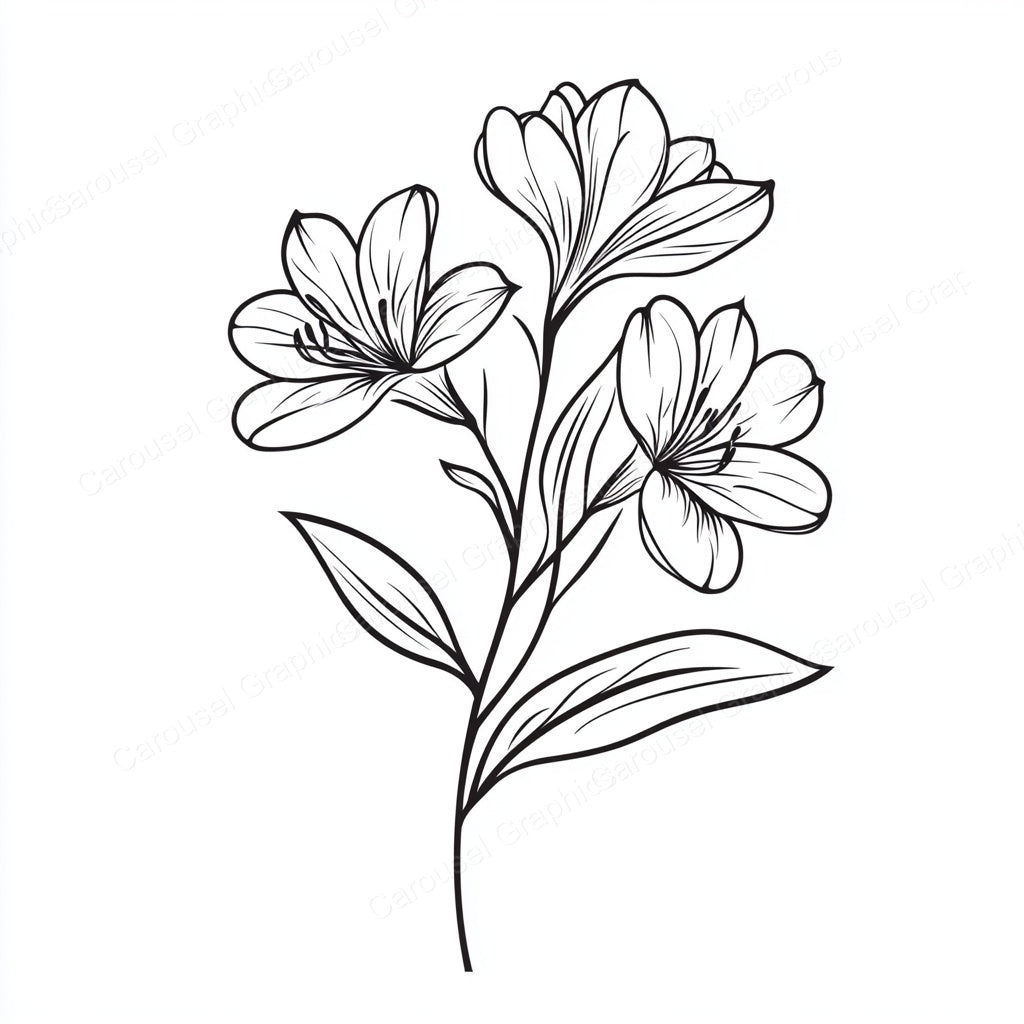 Alstroemeria Vector Graphic preview