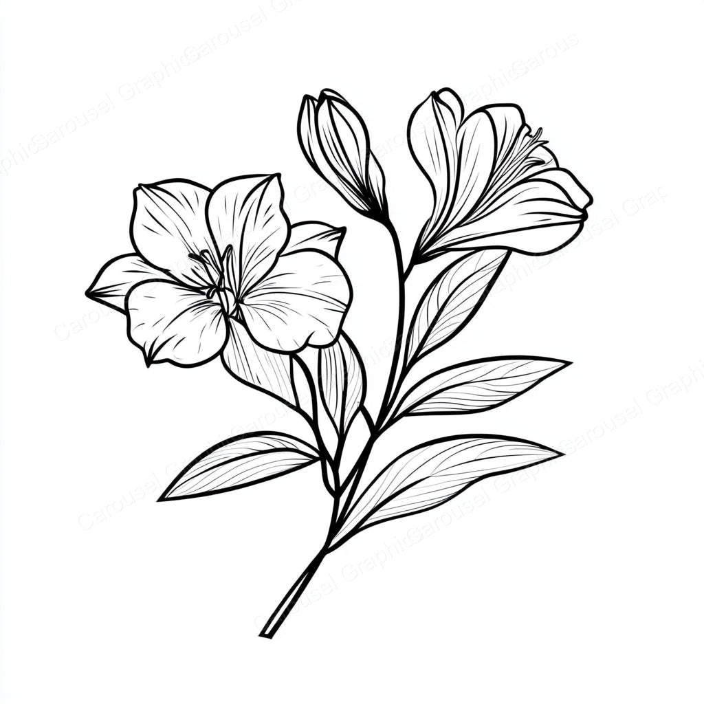 Alstroemeria Vector Graphic preview
