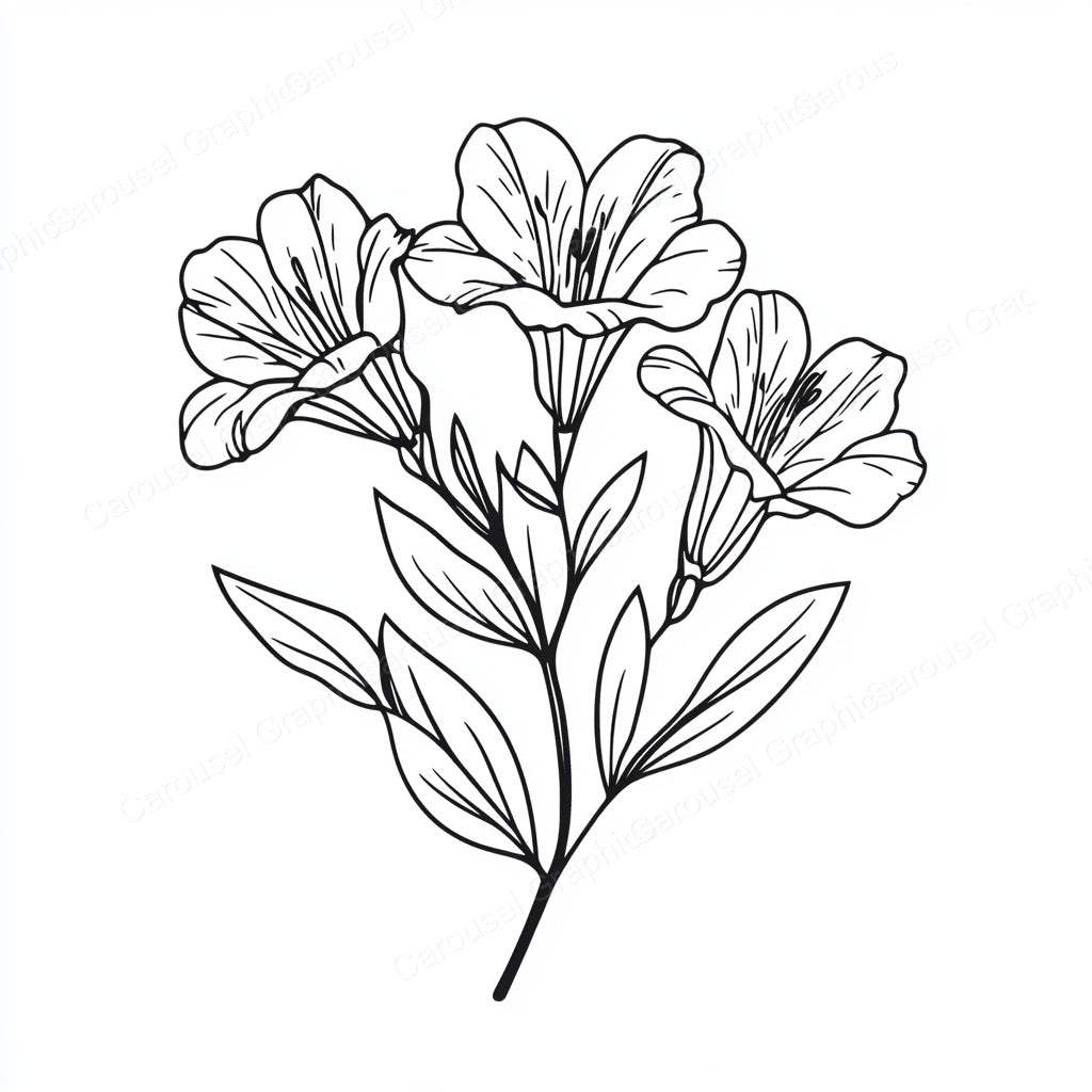 Alstroemeria Vector Graphic preview