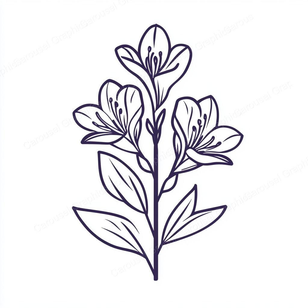 Alstroemeria Vector Graphic preview