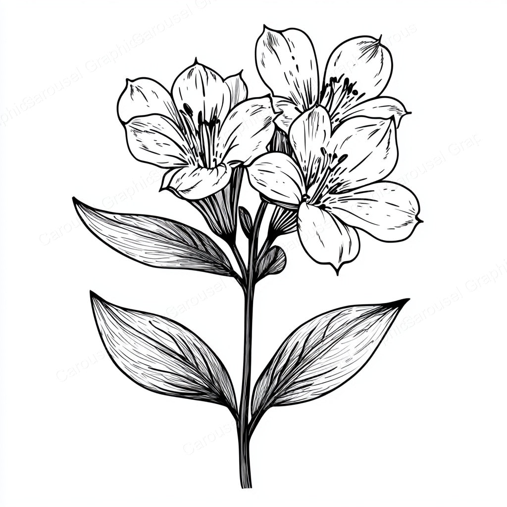 Alstroemeria Vector Graphic preview