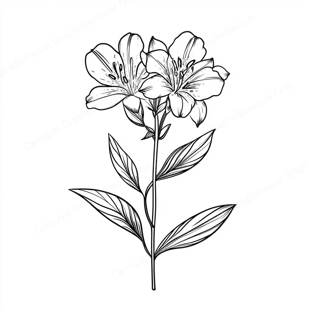 Alstroemeria Vector Graphic preview