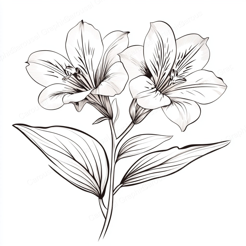 Alstroemeria Vector Graphic preview
