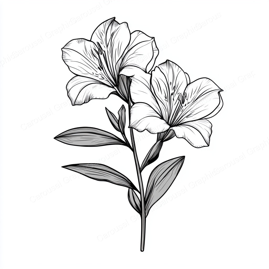 Alstroemeria Vector Graphic preview