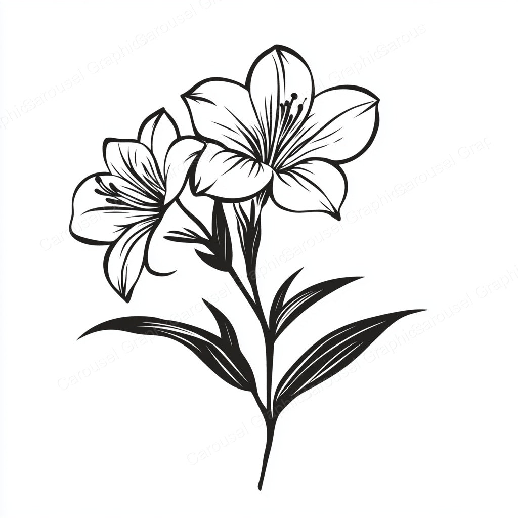 Alstroemeria Vector Graphic preview