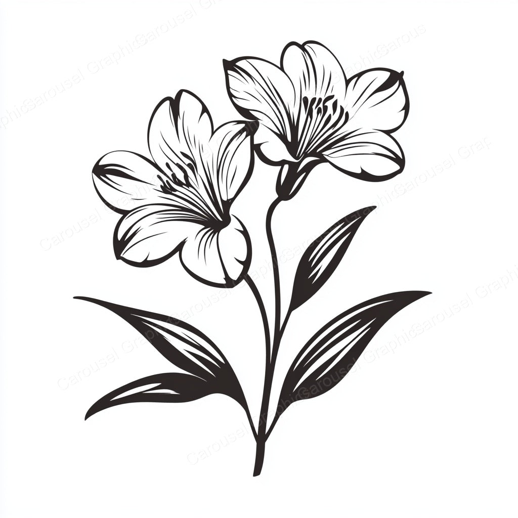 Alstroemeria Vector Graphic preview
