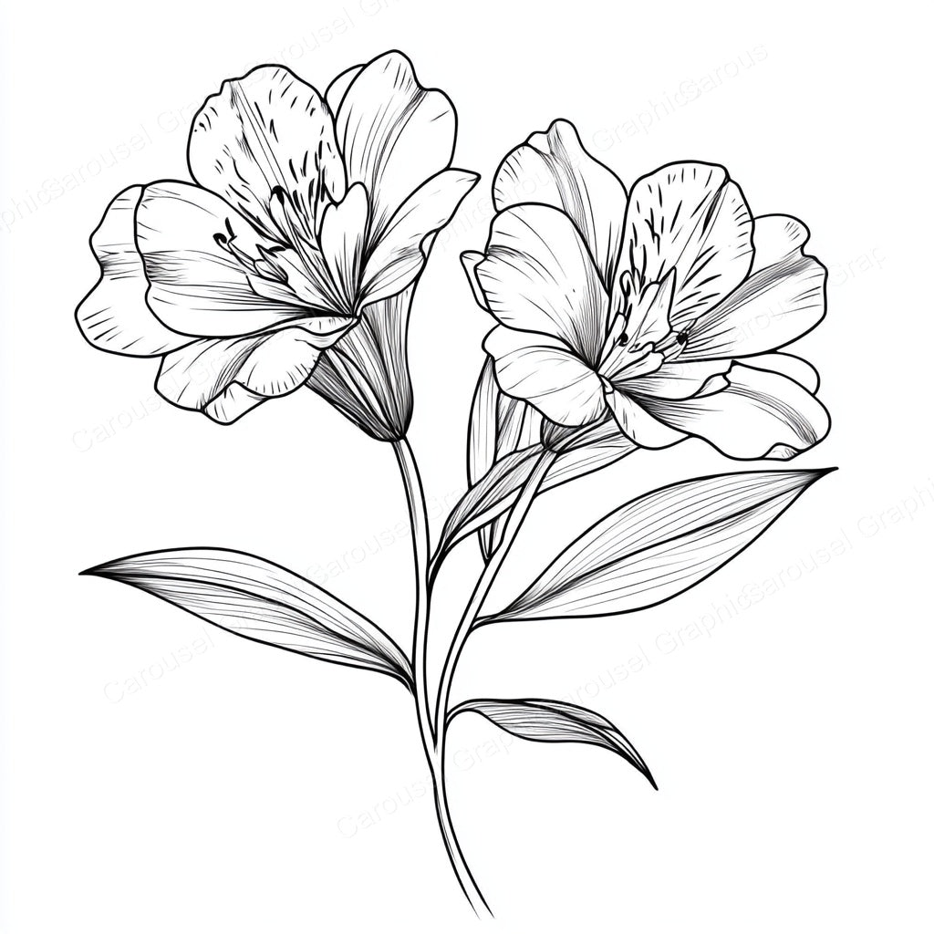 Alstroemeria Vector Graphic preview