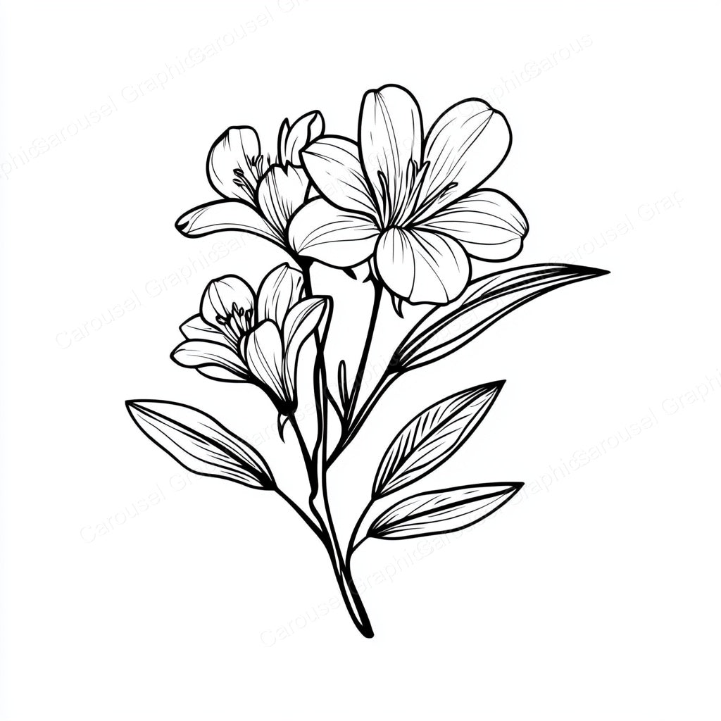 Alstroemeria Vector Graphic preview