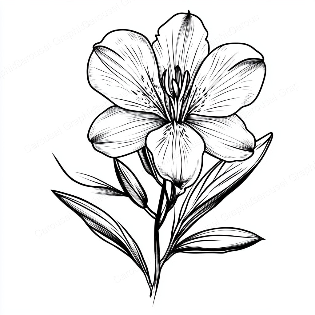 Alstroemeria Vector Graphic preview