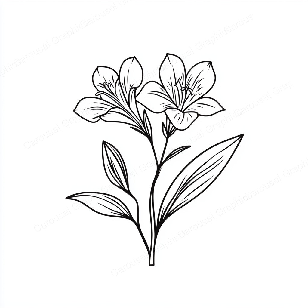 Alstroemeria Vector Graphic preview