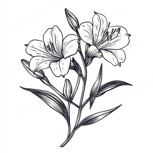 Alstroemeria Vector Graphic preview