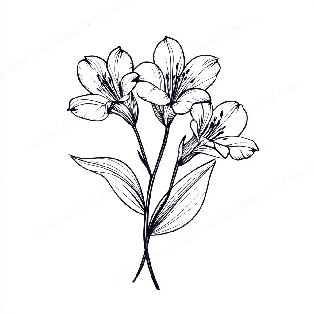 Alstroemeria Vector Graphic preview