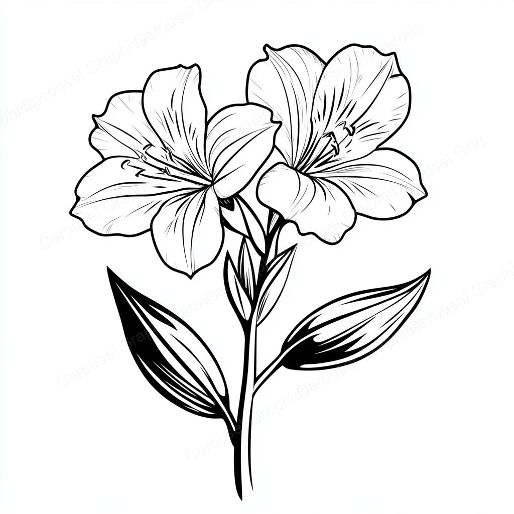 Alstroemeria Vector Graphic preview
