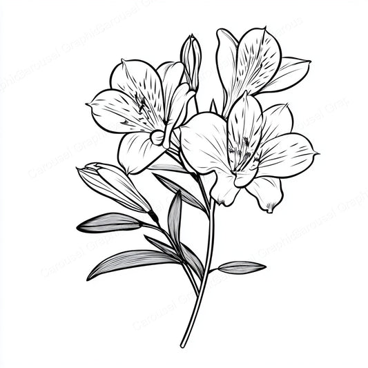 Alstroemeria Vector Graphic preview