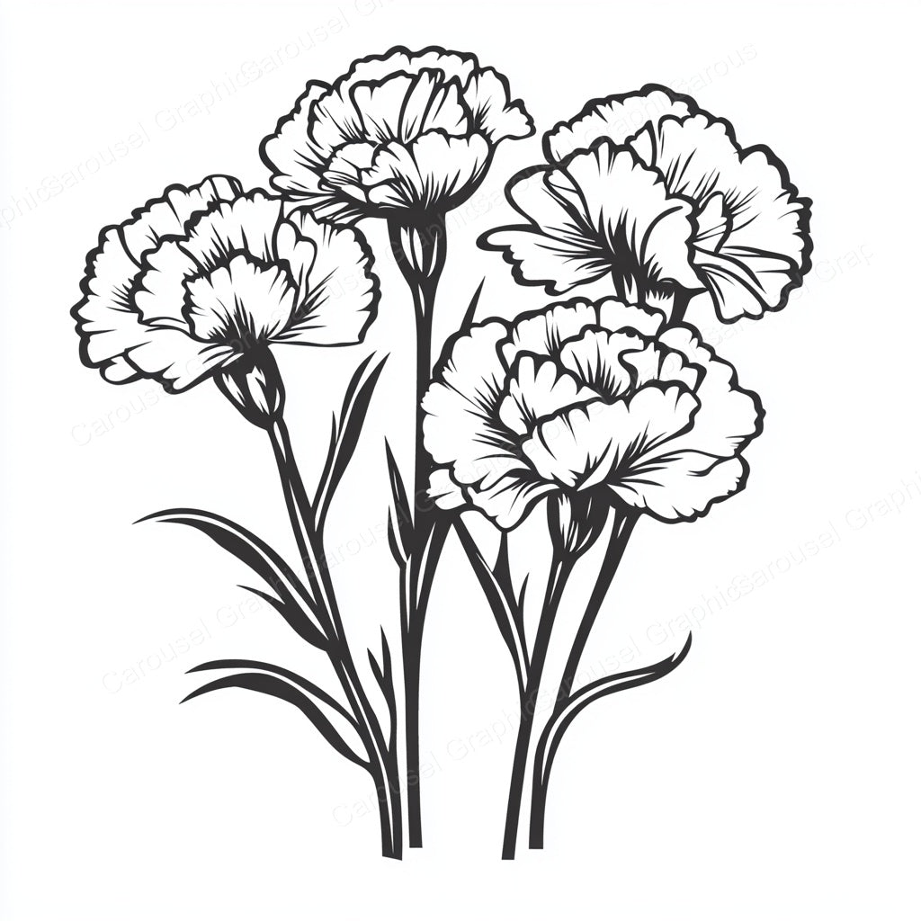Carnation Vector Graphic preview
