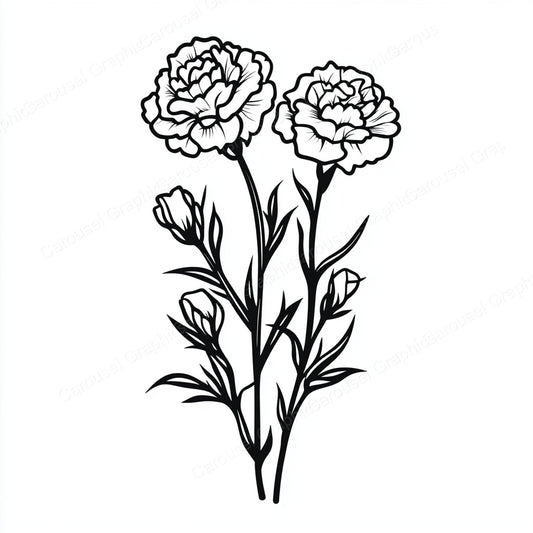 Carnation Vector Graphic preview