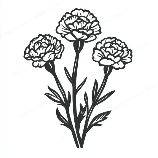Carnation Vector Graphic preview