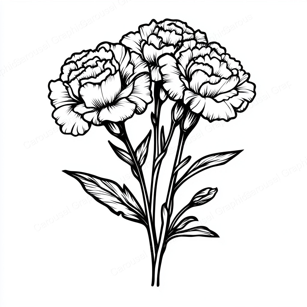 Carnation Vector Graphic preview