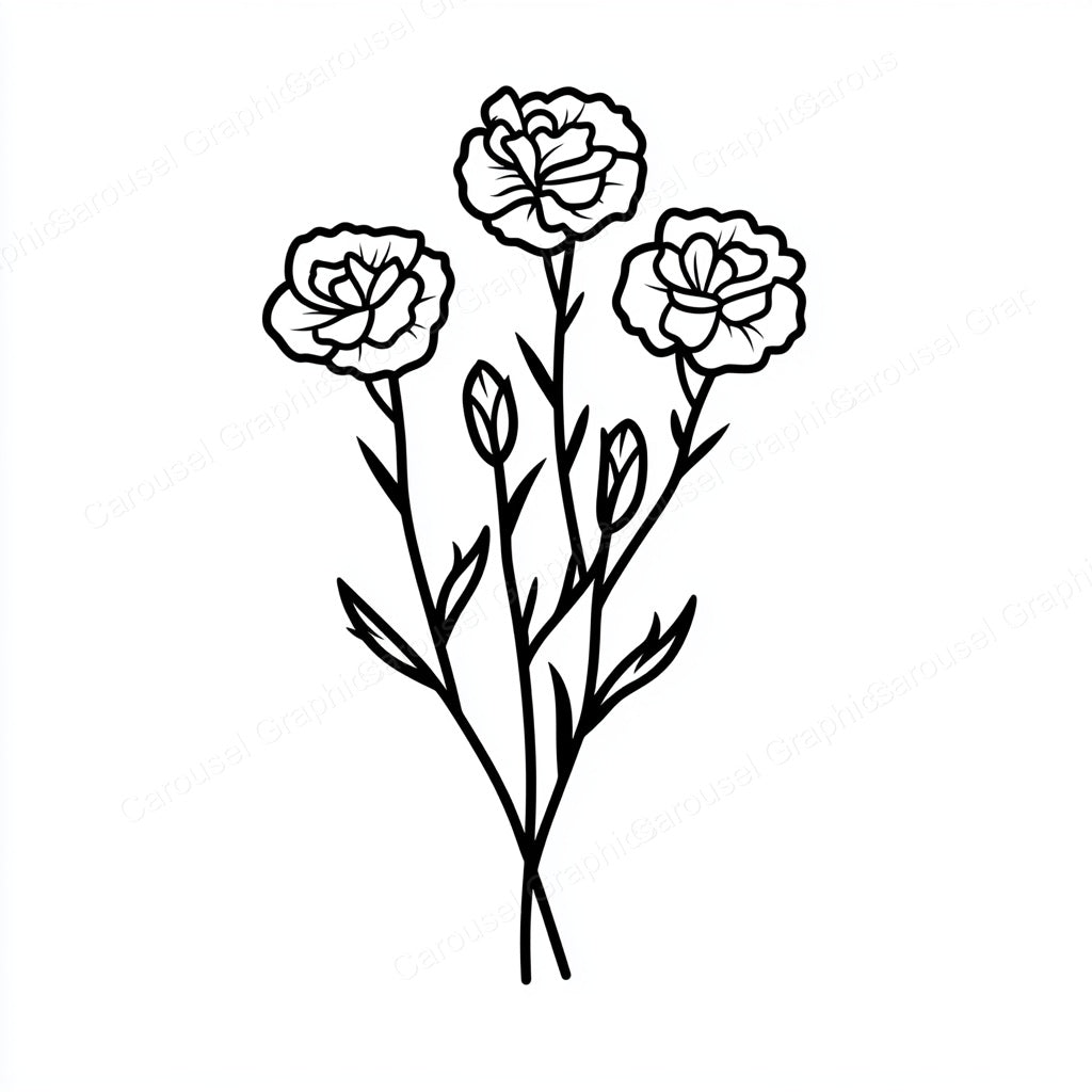 Carnation Vector Graphic preview