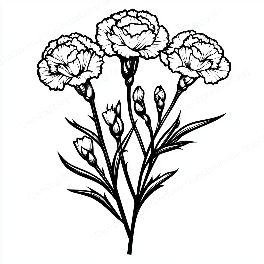 Carnation Vector Graphic preview