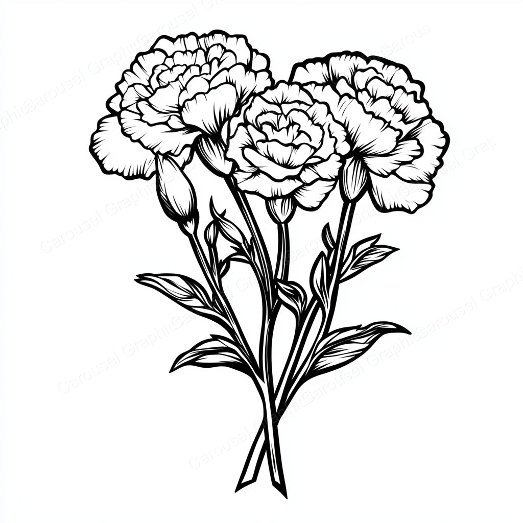 Carnation Vector Graphic preview