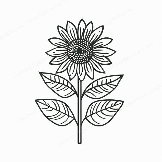 Sunflower Vector Graphic preview