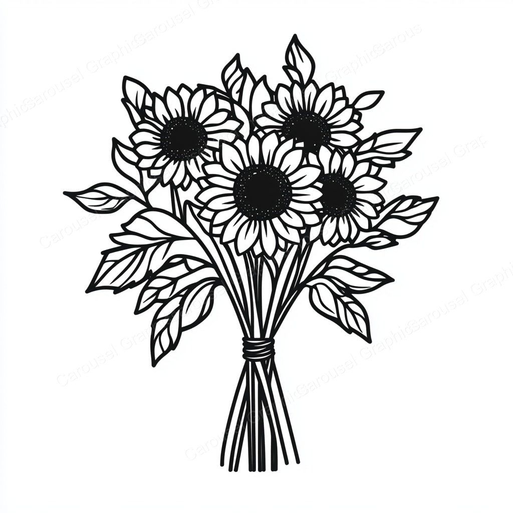 Sunflower Vector Graphic preview