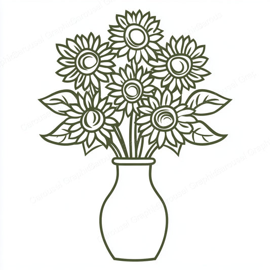 Sunflower Vector Graphic preview