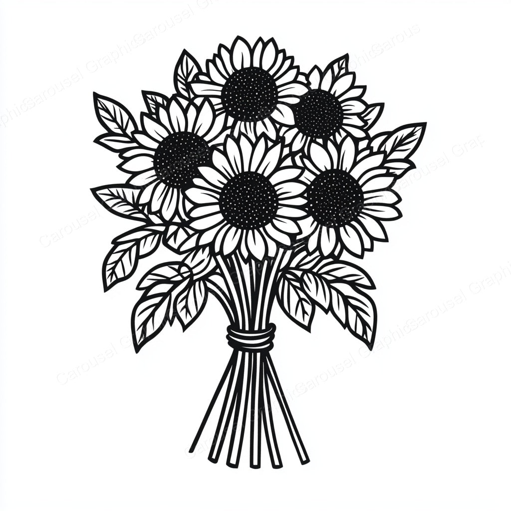 Sunflower Vector Graphic preview