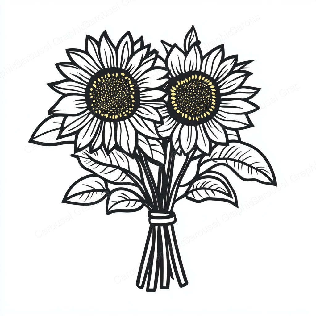 Sunflower Vector Graphic preview