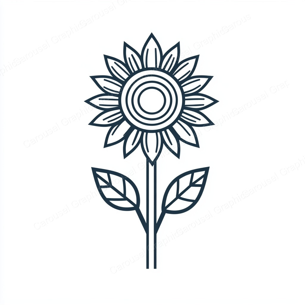 Sunflower Vector Graphic preview