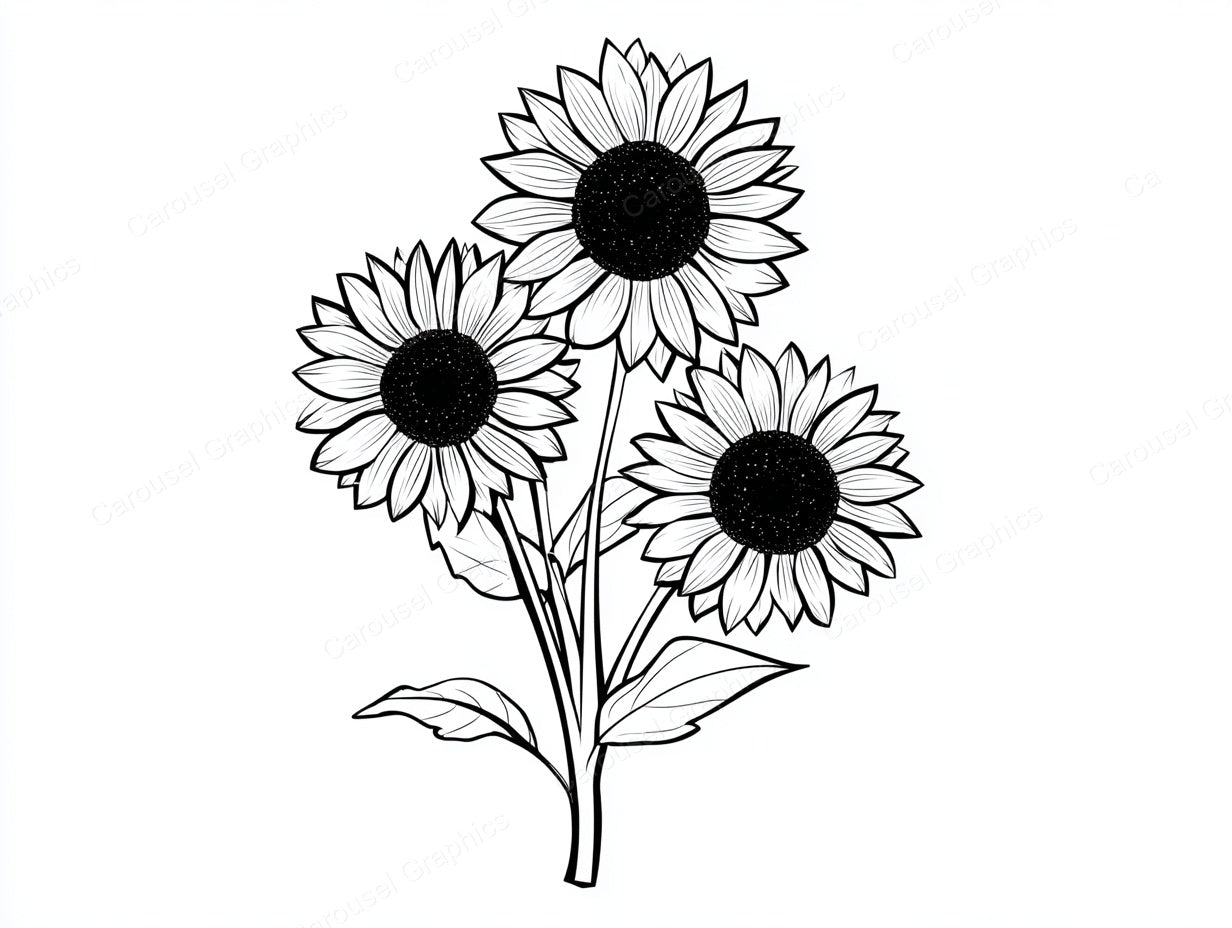 Sunflower Vector Graphic preview