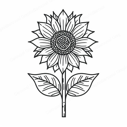 Sunflower Vector Graphic preview