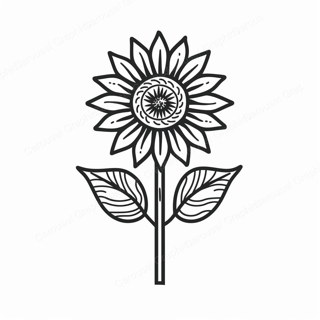 Sunflower Vector Graphic preview