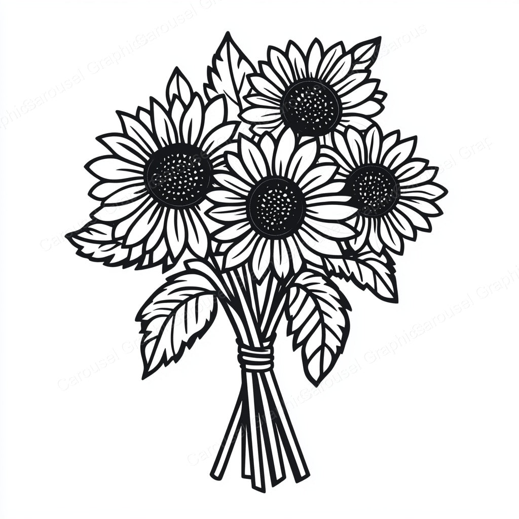 Sunflower Vector Graphic preview