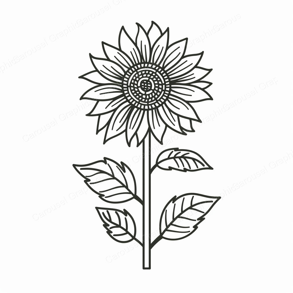 Sunflower Vector Graphic preview