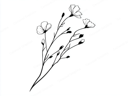 Wildflower Vector Graphic preview