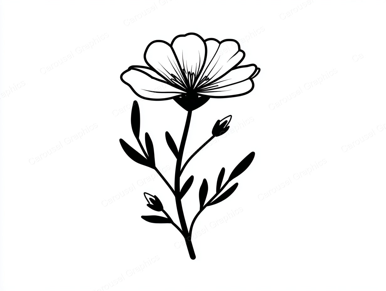 Wildflower Vector Graphic preview