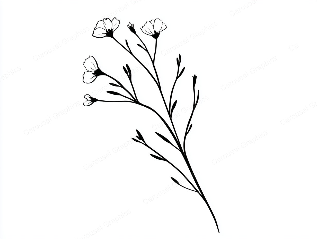 Wildflower Vector Graphic preview
