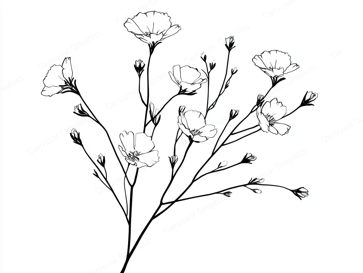 Wildflower Vector Graphic preview