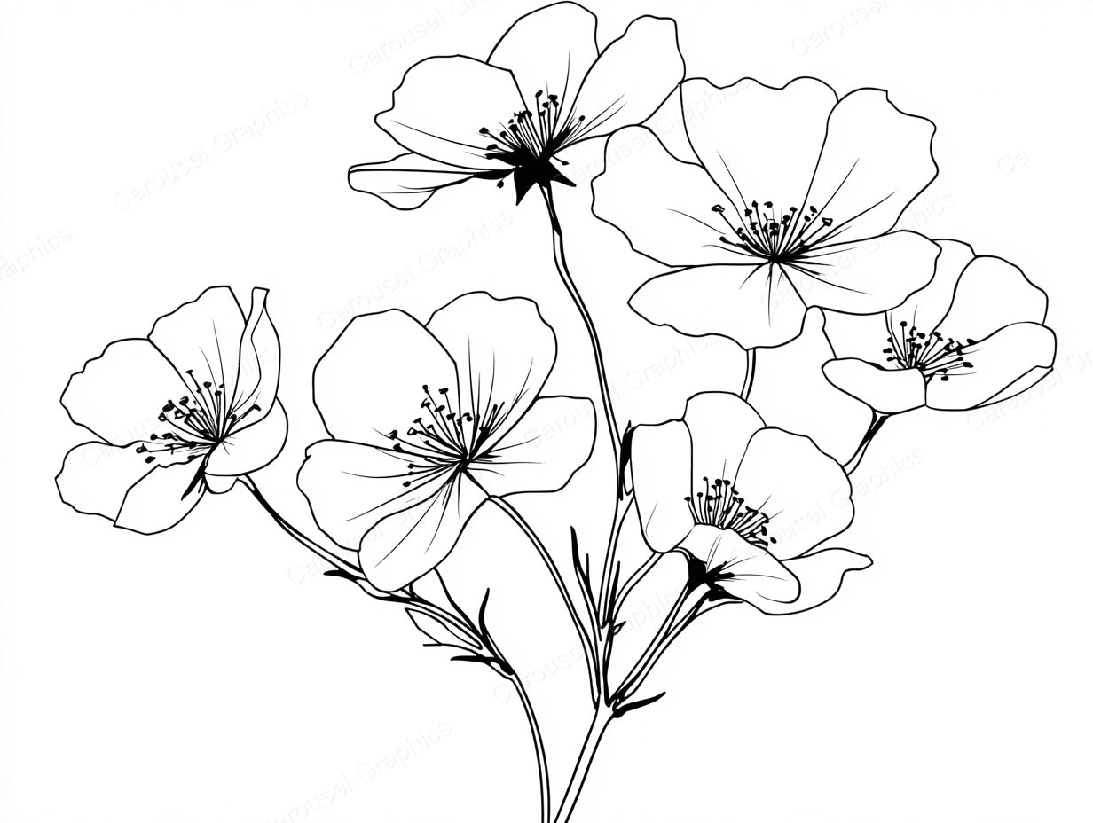 Wildflower Vector Graphic preview