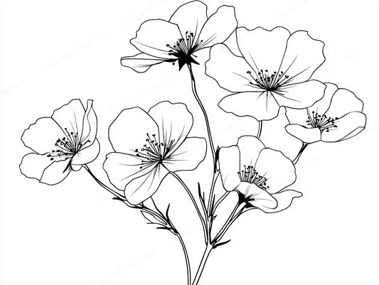 Wildflower Vector Graphic preview