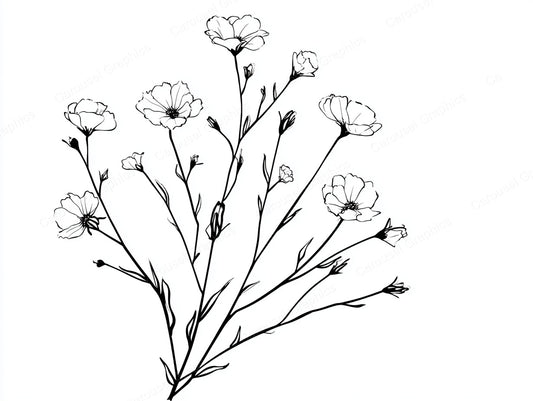Wildflower Vector Graphic preview